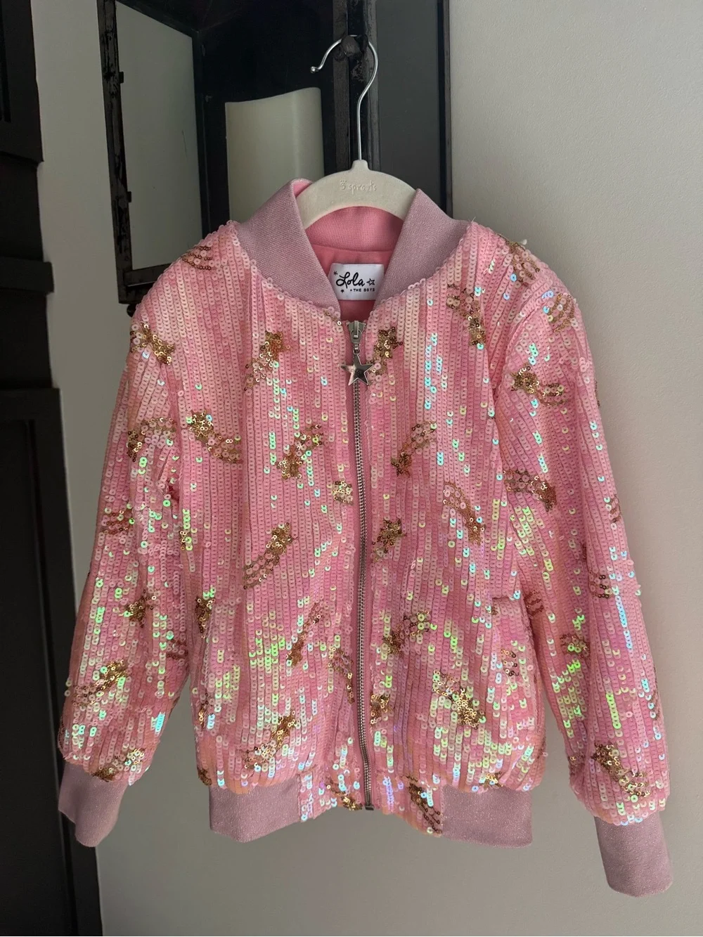 Lola + The Boys Pink Sequin Jacket